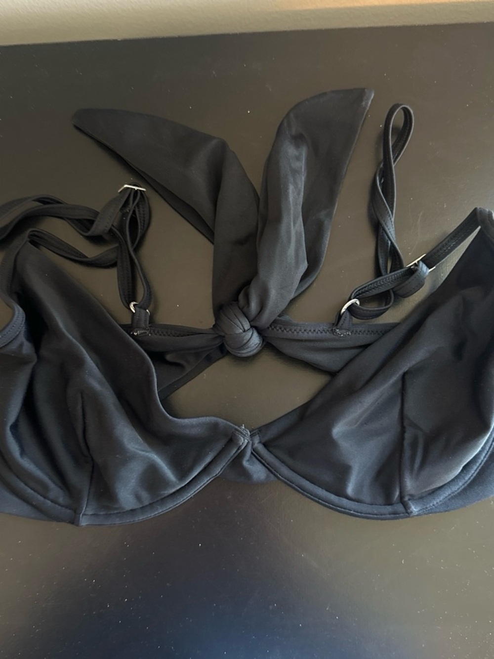 Abercrombie & Fitch Black Top with Logo Tag